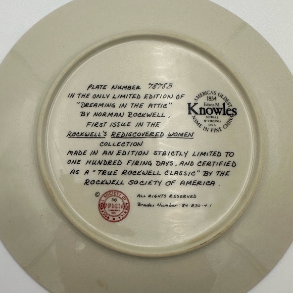 2 Norman Rockwell Rediscovered Women Limited Plates - Knowles - Picture 8 of 8